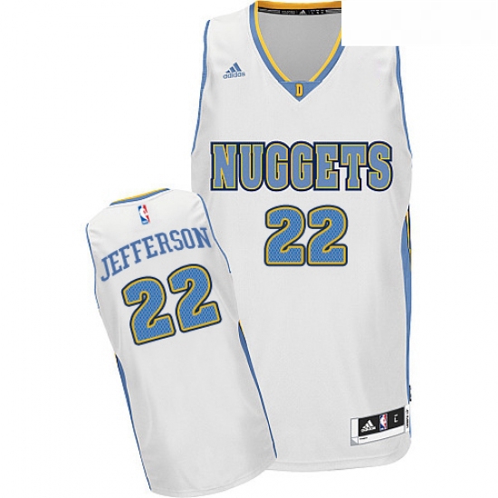 Youth Adidas Denver Nuggets 22 Richard Jefferson Swingman White Home NBA Jersey