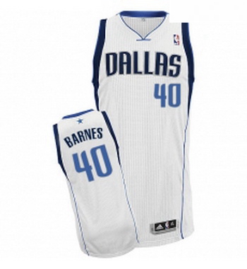 Youth Adidas Dallas Mavericks 40 Harrison Barnes Authentic White Home NBA Jersey