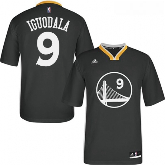 Youth Adidas Golden State Warriors 9 Andre Iguodala Authentic Black Alternate NBA Jersey