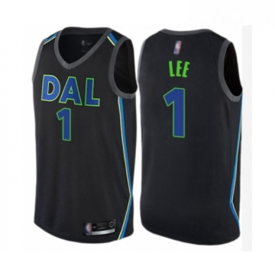 Youth Dallas Mavericks 1 Courtney Lee Swingman Black Basketball Jersey City Edition