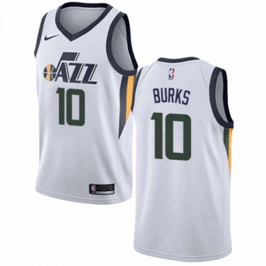 Womens Nike Utah Jazz 10 Alec Burks Swingman NBA Jersey Association Edition