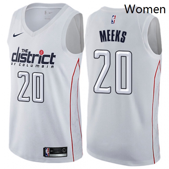 Womens Nike Washington Wizards 20 Jodie Meeks Swingman White NBA Jersey City Edition