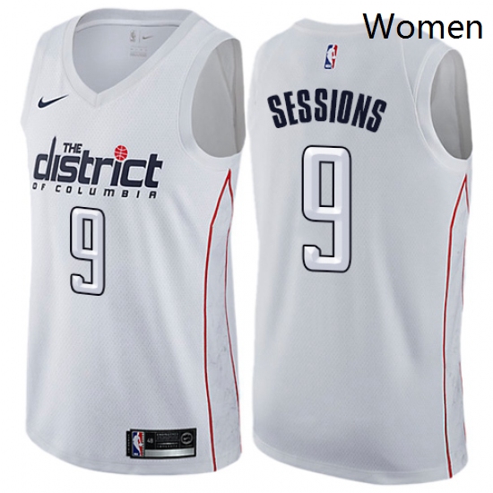 Womens Nike Washington Wizards 9 Ramon Sessions Swingman White NBA Jersey City Edition