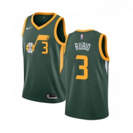 Womens Nike Utah Jazz 3 Ricky Rubio Green Swingman Jersey Earned Edition