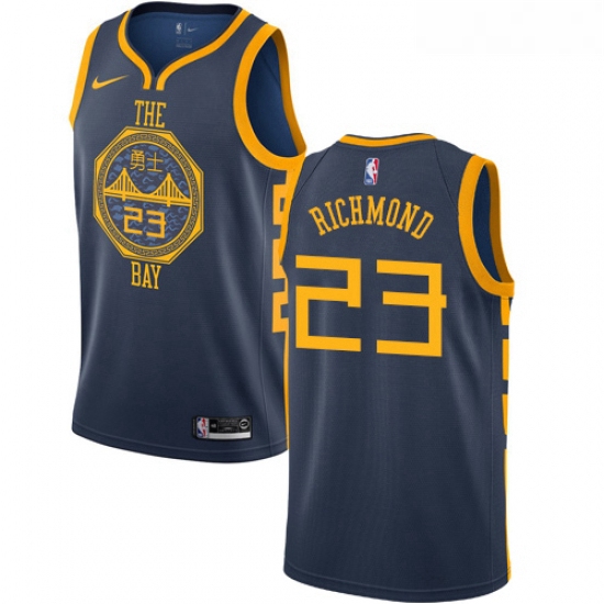 Womens Nike Golden State Warriors 23 Mitch Richmond Swingman Navy Blue NBA Jersey City Edition