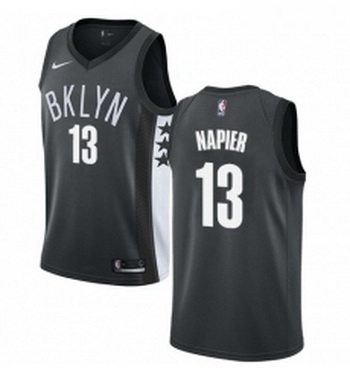 Womens Nike Brooklyn Nets 13 Shabazz Napier Swingman Gray NBA Jersey Statement Edition