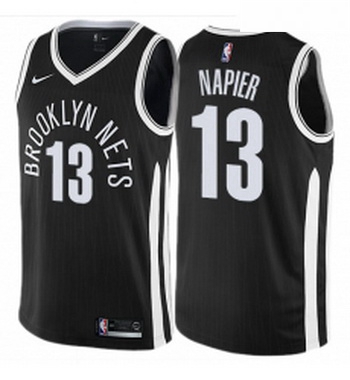 Womens Nike Brooklyn Nets 13 Shabazz Napier Swingman Black NBA Jersey City Edition