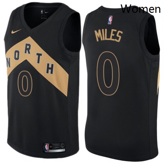 Womens Nike Toronto Raptors 0 CJ Miles Swingman Black NBA Jersey City Edition