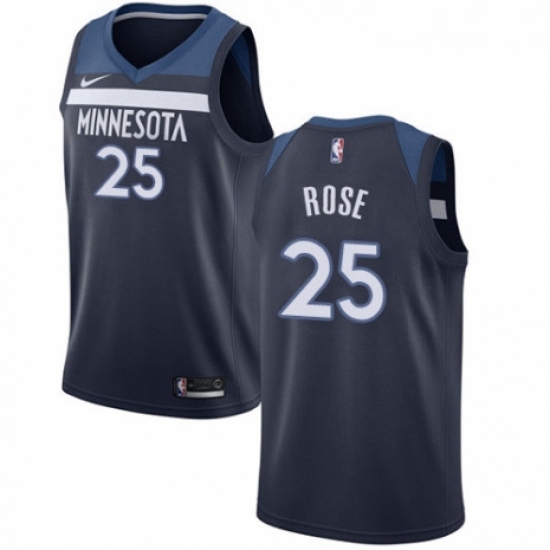 Womens Nike Minnesota Timberwolves 25 Derrick Rose Swingman Navy Blue NBA Jersey Icon Edition