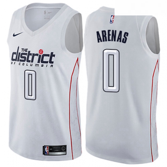 Womens Nike Washington Wizards 0 Gilbert Arenas Swingman White NBA Jersey City Edition