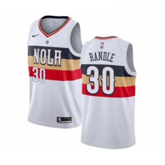 Womens Nike New Orleans Pelicans 30 Julius Randle White Swingman Jersey Earned Edition