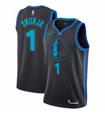 Womens Nike Dallas Mavericks 1 Dennis Smith Jr Swingman Charcoal NBA Jersey City Edition