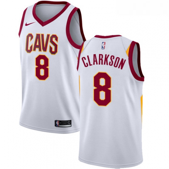 Womens Nike Cleveland Cavaliers 8 Jordan Clarkson Swingman White NBA Jersey Association Edition