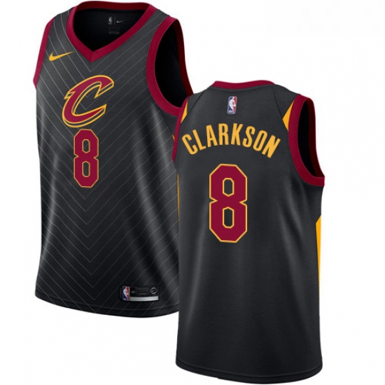 Womens Nike Cleveland Cavaliers 8 Jordan Clarkson Swingman Black NBA Jersey Statement Edition