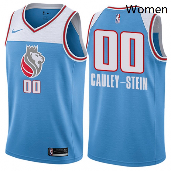 Womens Nike Sacramento Kings 0 Willie Cauley Stein Swingman Blue NBA Jersey City Edition