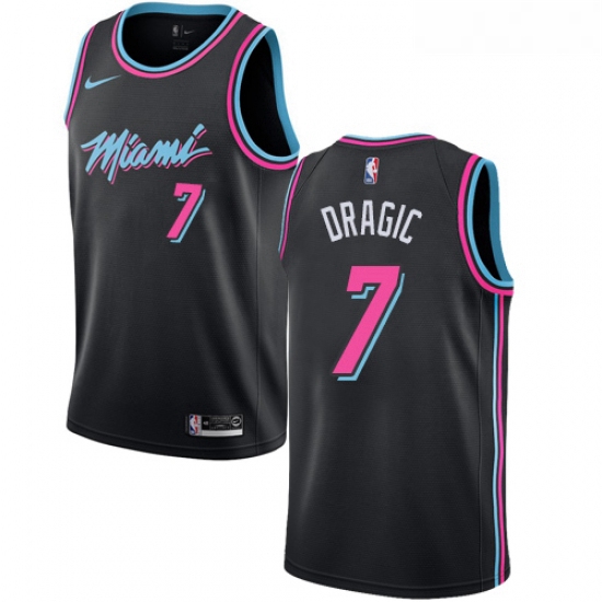 Womens Nike Miami Heat 7 Goran Dragic Swingman Black NBA Jersey City Edition