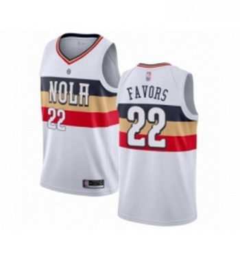 Womens New Orleans Pelicans 22 Derrick Favors White Swingman Jersey Earned Edition