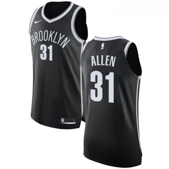 Womens Nike Brooklyn Nets 31 Jarrett Allen Authentic Black Road NBA Jersey Icon Edition