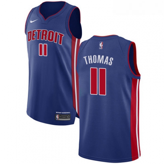 Womens Nike Detroit Pistons 11 Isiah Thomas Authentic Royal Blue Road NBA Jersey Icon Edition