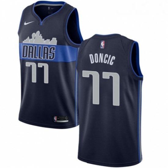 Womens Nike Dallas Mavericks 77 Luka Doncic Authentic Navy Blue NBA Jersey Statement Edition