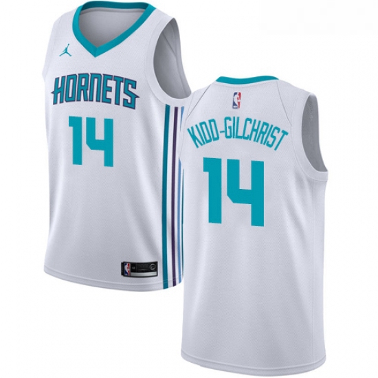 Womens Nike Jordan Charlotte Hornets 14 Michael Kidd Gilchrist Swingman White NBA Jersey Association