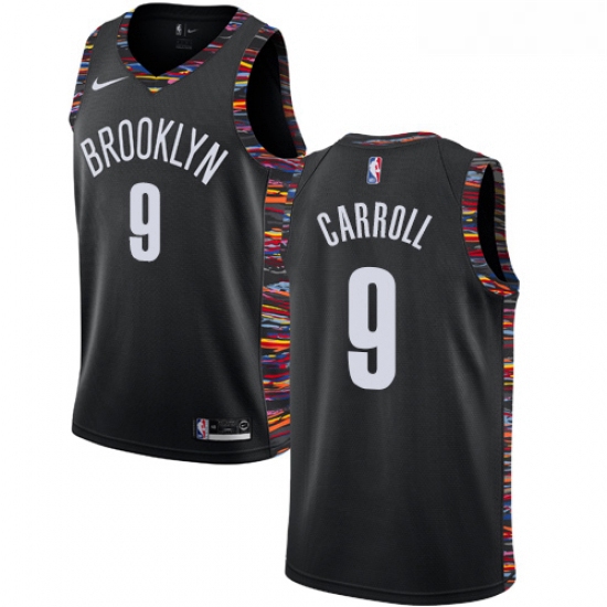 Womens Nike Brooklyn Nets 9 DeMarre Carroll Swingman Black NBA Jersey 2018 19 City Edition