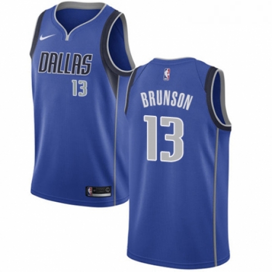 Womens Nike Dallas Mavericks 13 Jalen Brunson Swingman Navy Blue NBA Jersey Statement Edition