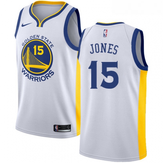 Womens Nike Golden State Warriors 15 Damian Jones Authentic White Home NBA Jersey Association Editio