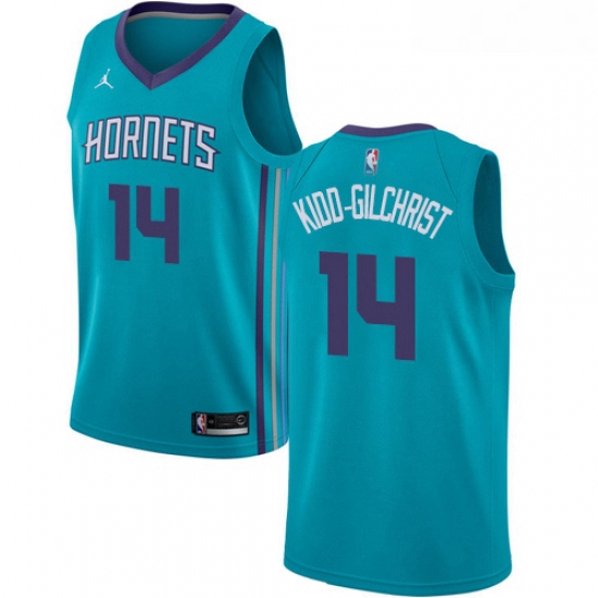 Womens Nike Jordan Charlotte Hornets 14 Michael Kidd Gilchrist Authentic Teal NBA Jersey Icon Editio