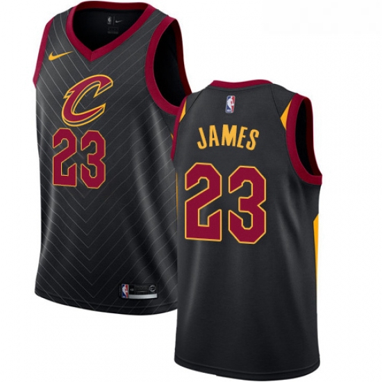 Womens Nike Cleveland Cavaliers 23 LeBron James Swingman Black Alternate NBA Jersey Statement Editio