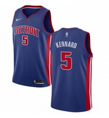 Womens Nike Detroit Pistons 5 Luke Kennard Swingman Royal Blue Road NBA Jersey Icon Edition