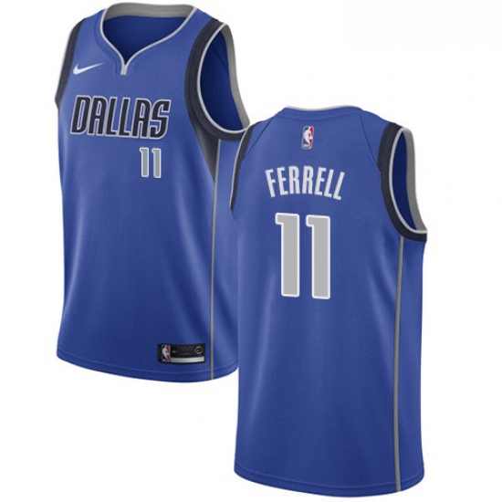 Womens Nike Dallas Mavericks 11 Yogi Ferrell Swingman Royal Blue Road NBA Jersey Icon Edition