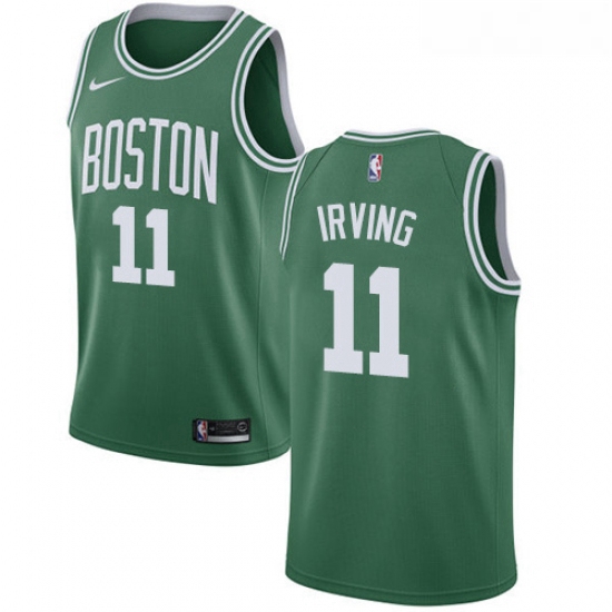 Womens Nike Boston Celtics 11 Kyrie Irving Swingman GreenWhite No Road NBA Jersey Icon Edition