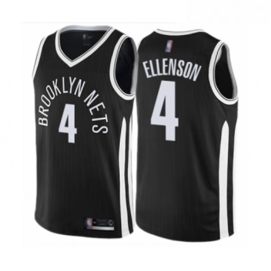 Womens Brooklyn Nets 4 Henry Ellenson Swingman Black Basketball Jersey City Edition