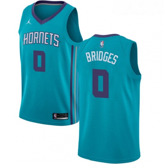 Womens Nike Jordan Charlotte Hornets 0 Miles Bridges Swingman Teal NBA Jersey Icon Edition