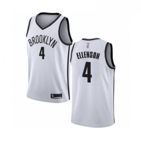 Womens Brooklyn Nets 4 Henry Ellenson Swingman White Basketball Jersey Association Edition