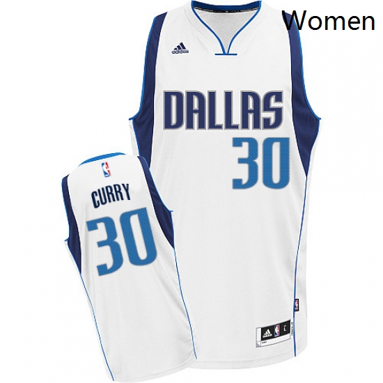 Womens Adidas Dallas Mavericks 30 Seth Curry Swingman White Home NBA Jersey