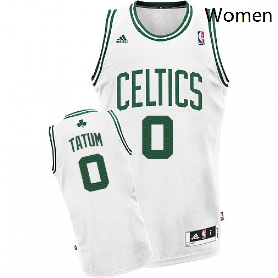 Womens Adidas Boston Celtics 0 Jayson Tatum Swingman White Home 