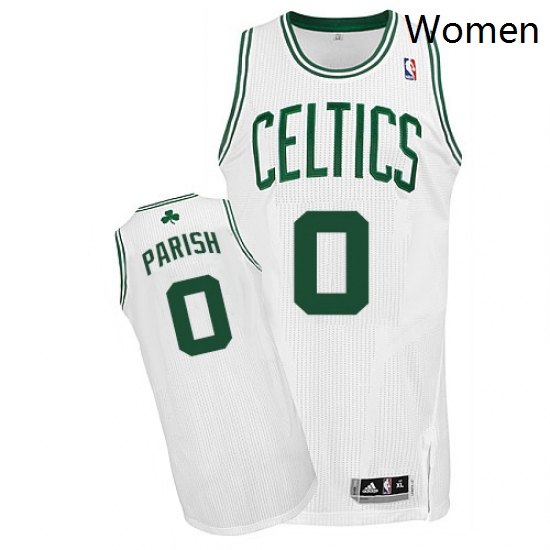 Womens Adidas Boston Celtics 0 Robert Parish Authentic White Home NBA Jersey