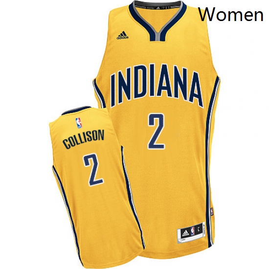 Womens Adidas Indiana Pacers 2 Darren Collison Swingman Gold Alternate NBA Jersey