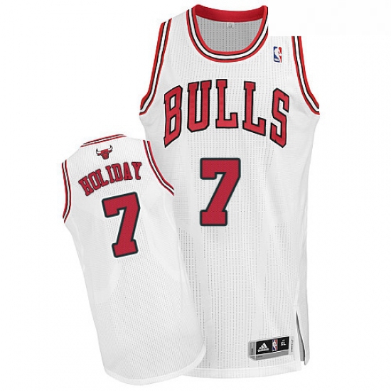 Womens Adidas Chicago Bulls 7 Justin Holiday Authentic White Hom