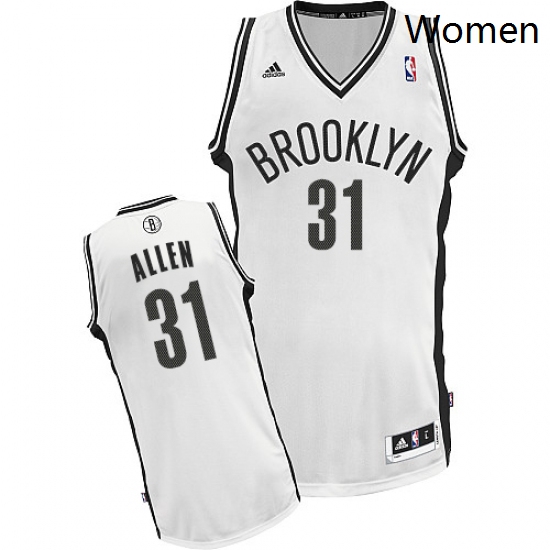 Womens Adidas Brooklyn Nets 31 Jarrett Allen Swingman White Home NBA Jersey