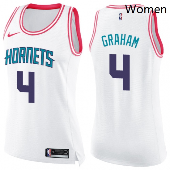 Womens Nike Charlotte Hornets 4 Devonte Graham Swingman White Pi