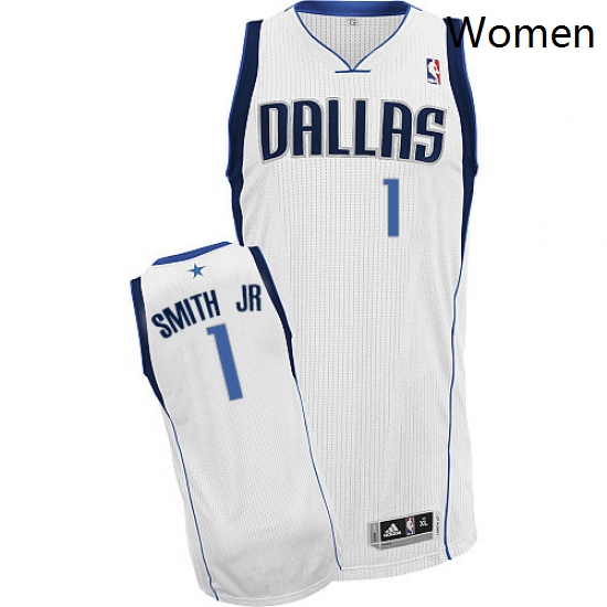 Womens Adidas Dallas Mavericks 1 Dennis Smith Jr Authentic White