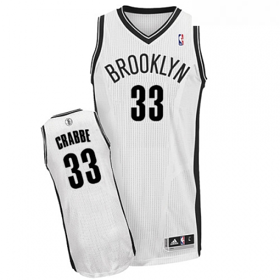 Womens Adidas Brooklyn Nets 33 Allen Crabbe Authentic White Home NBA Jersey