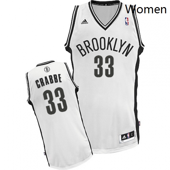 Womens Adidas Brooklyn Nets 33 Allen Crabbe Swingman White Home 