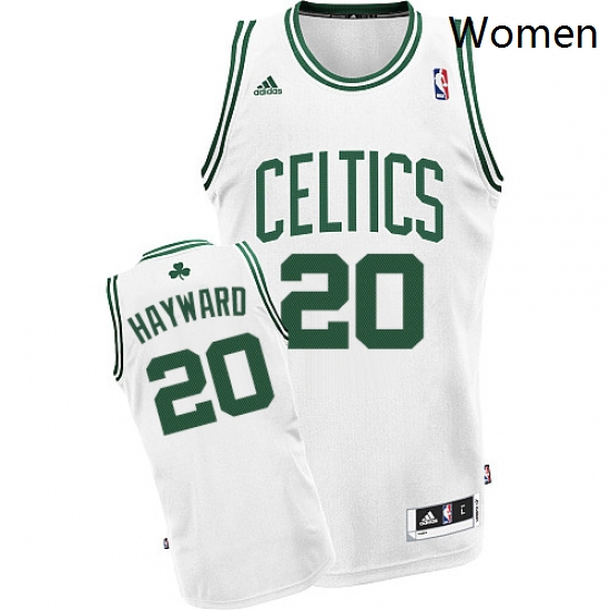 Womens Adidas Boston Celtics 20 Gordon Hayward Swingman White Home NBA Jersey