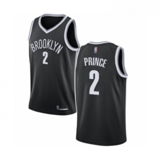 Womens Brooklyn Nets 2 Taurean Prince Authentic Black Basketball Jersey Icon Edition