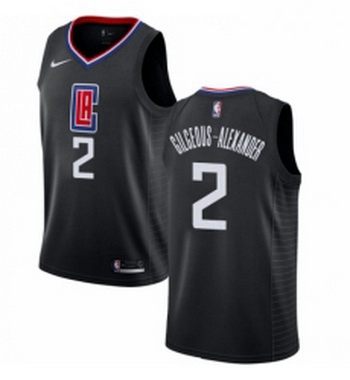 Womens Nike Los Angeles Clippers 2 Shai Gilgeous Alexander Swingman Black NBA Jersey Statement Editi