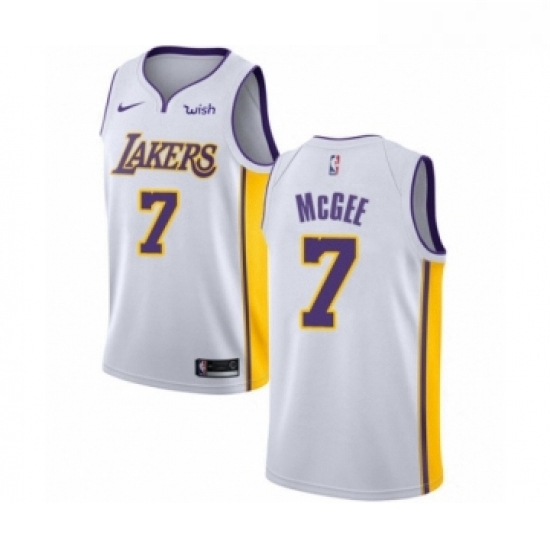 Womens Los Angeles Lakers 1 JaVale McGee Authentic White Basketb